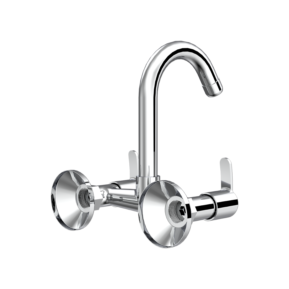Wall Mounted Sink Mixer With Swivel Spout