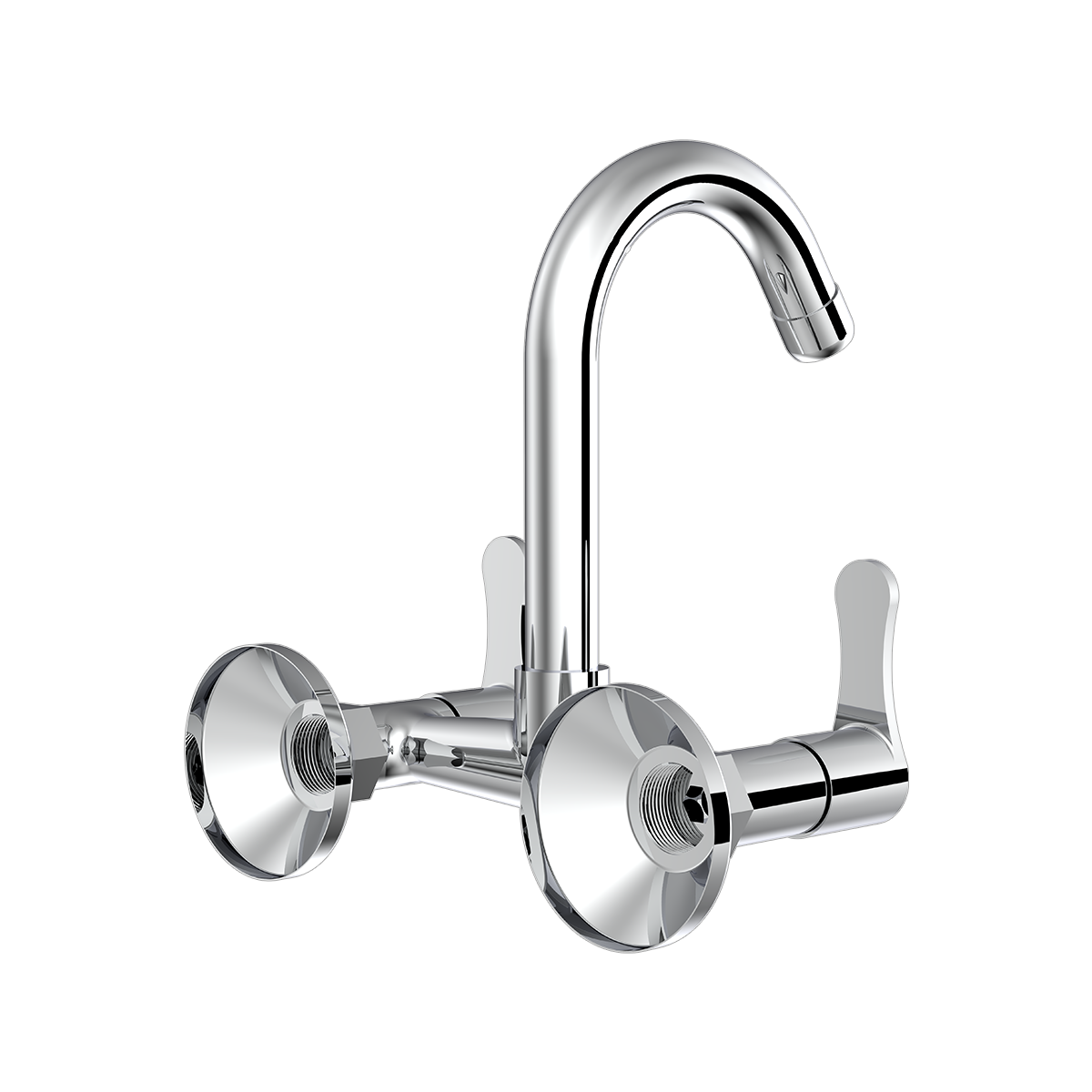 Wall Mounted Sink Mixer With Swivel Spout