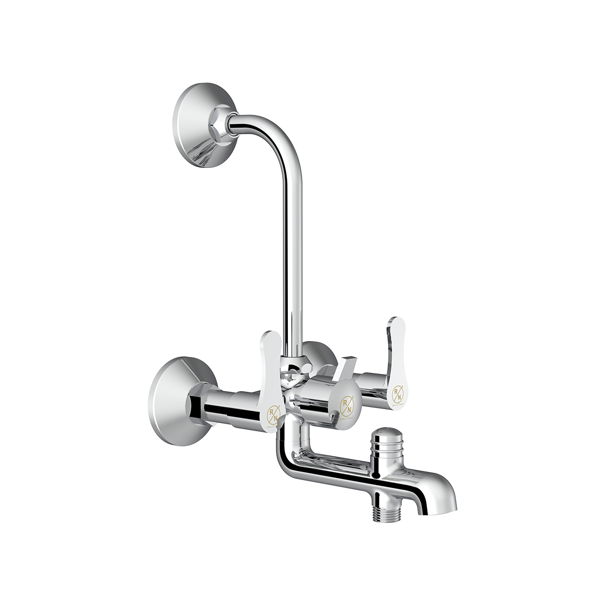 3 In 1 Wall Mixer With Provision For Both Overhead & Hand Shower With L-Bend