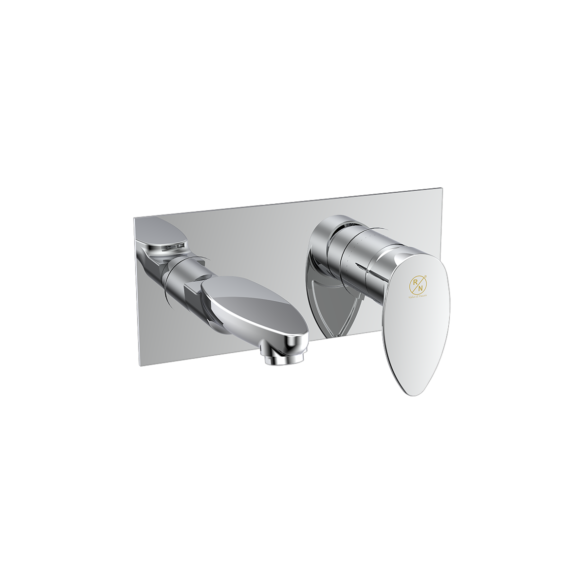Single Lever Expose Part Kit Of Wall Mounted Basin Mixer(Consisting Of Operating Lever,Wall Flange & Spout Only)