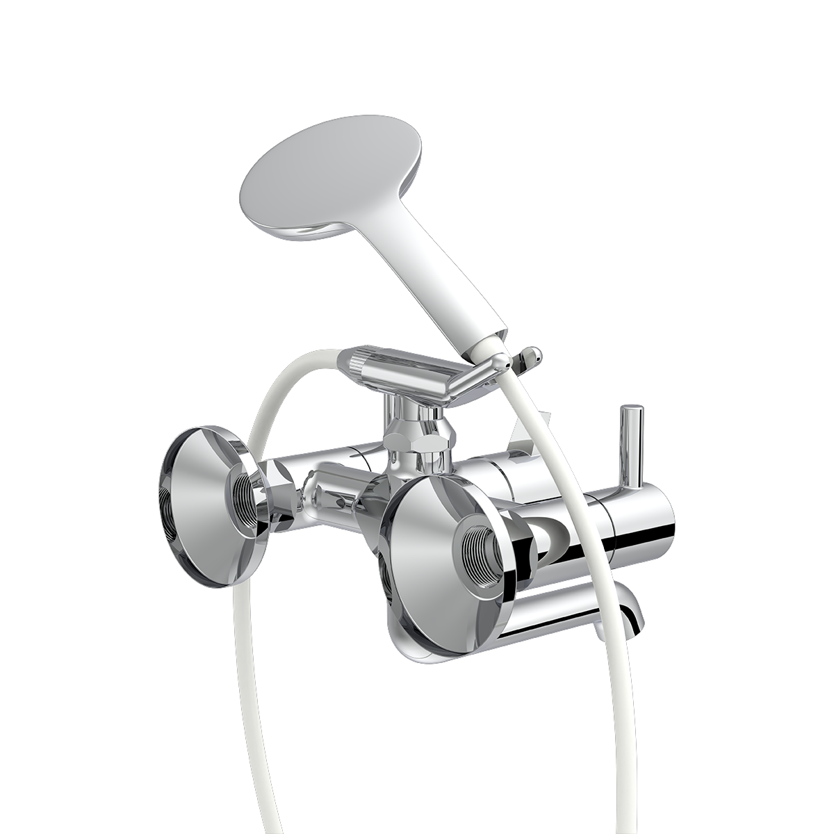 Wall Mixer With Provision Of Hand Shower With Crut