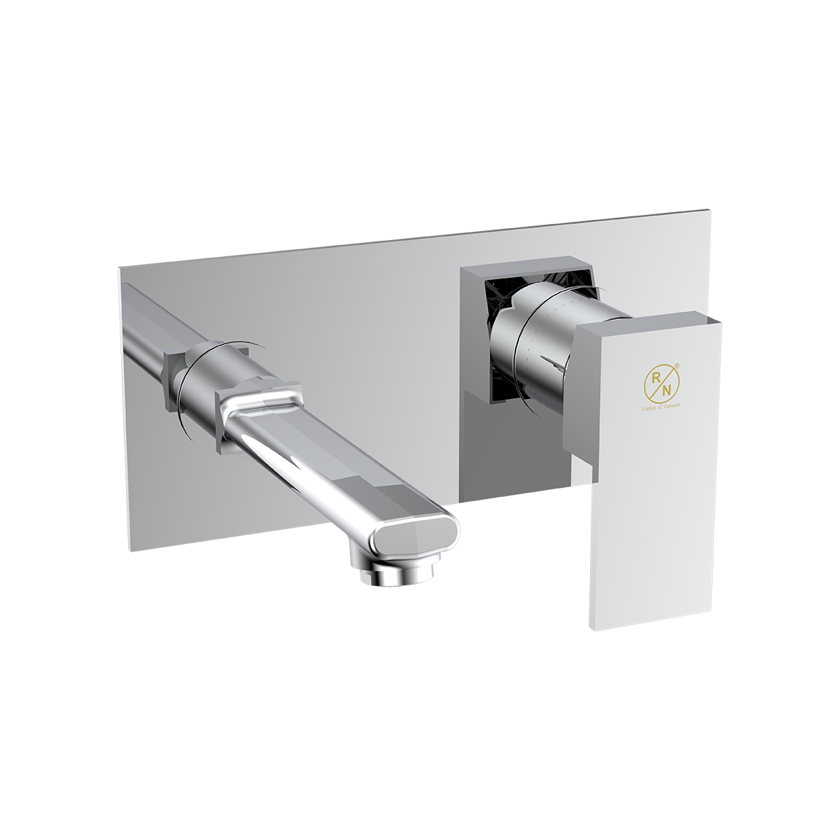 Single Lever Expose Part Kit Of Wall Mounted Basin Mixer(Consisting Of Operating Lever,Wall Flange & Spout Only)