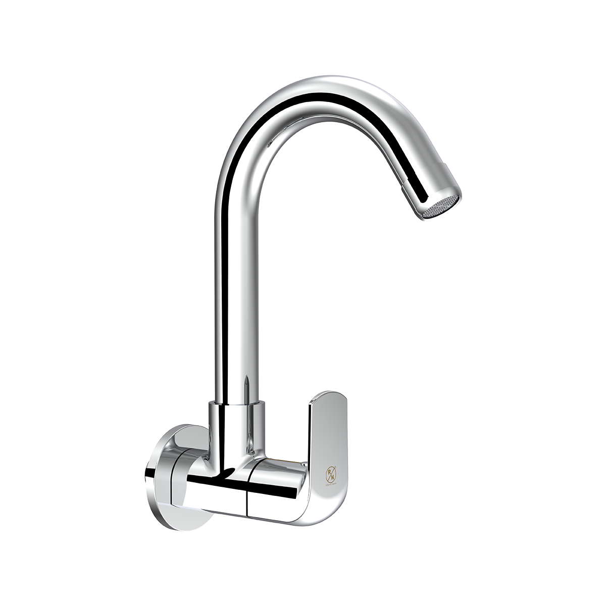 Wall Mounted Sink Cock,Swivel Spout With Flange