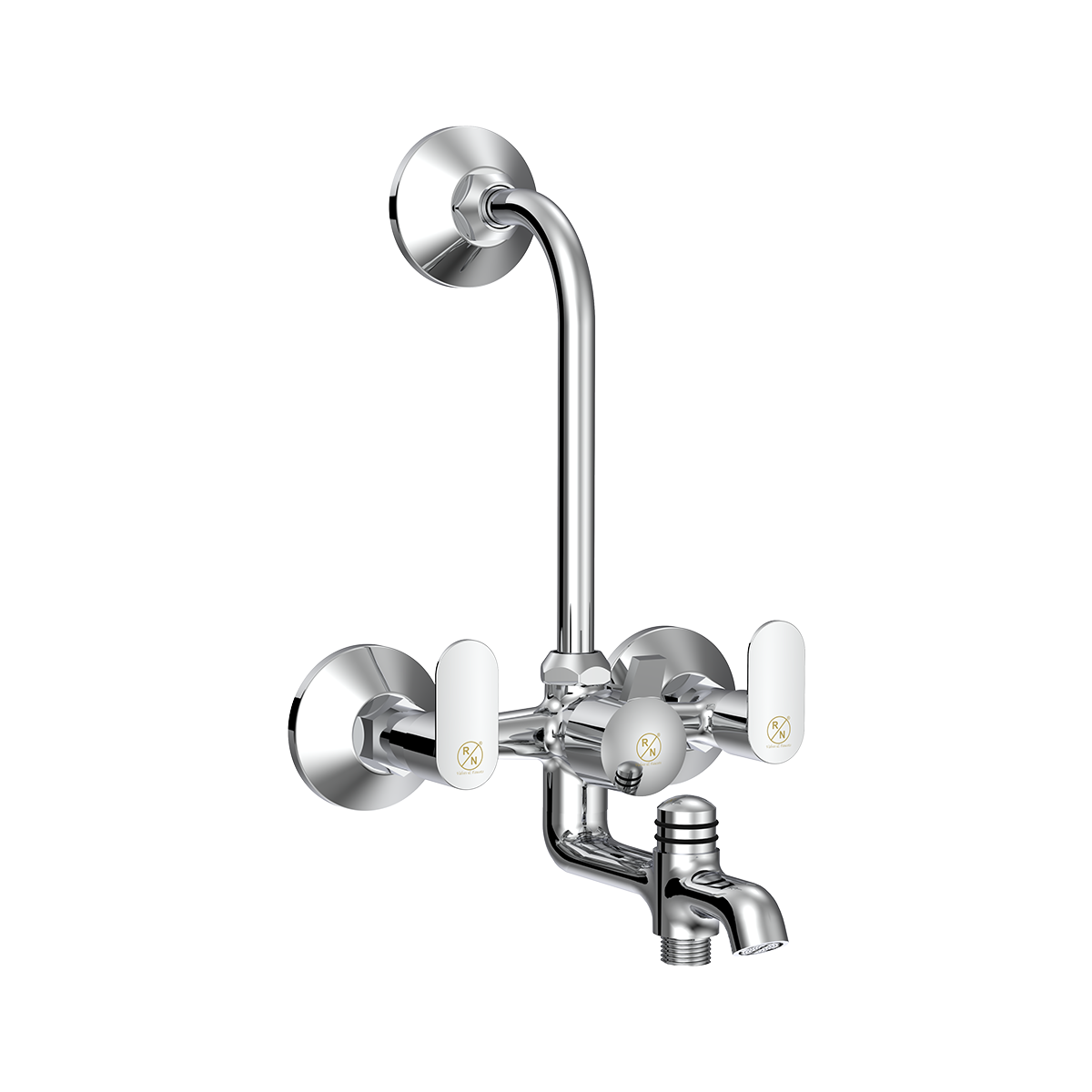3 In 1 Wall Mixer With Provision For Both Overhead & Hand Shower With L-Bend