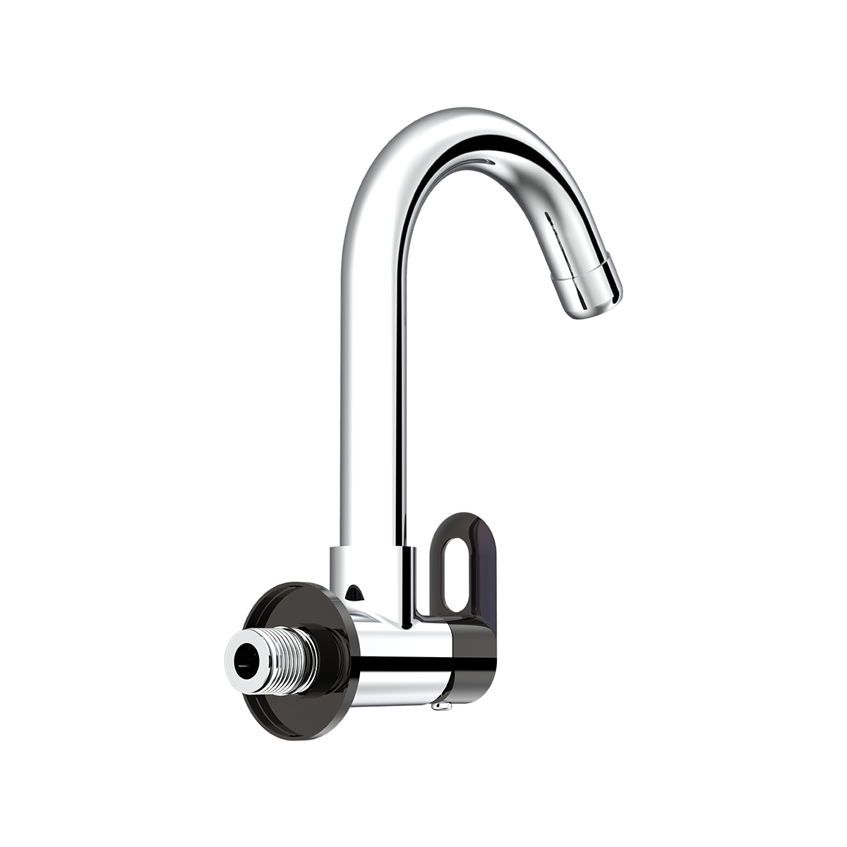 Wall Mounted Sink Cock,Swivel Spout With Flange