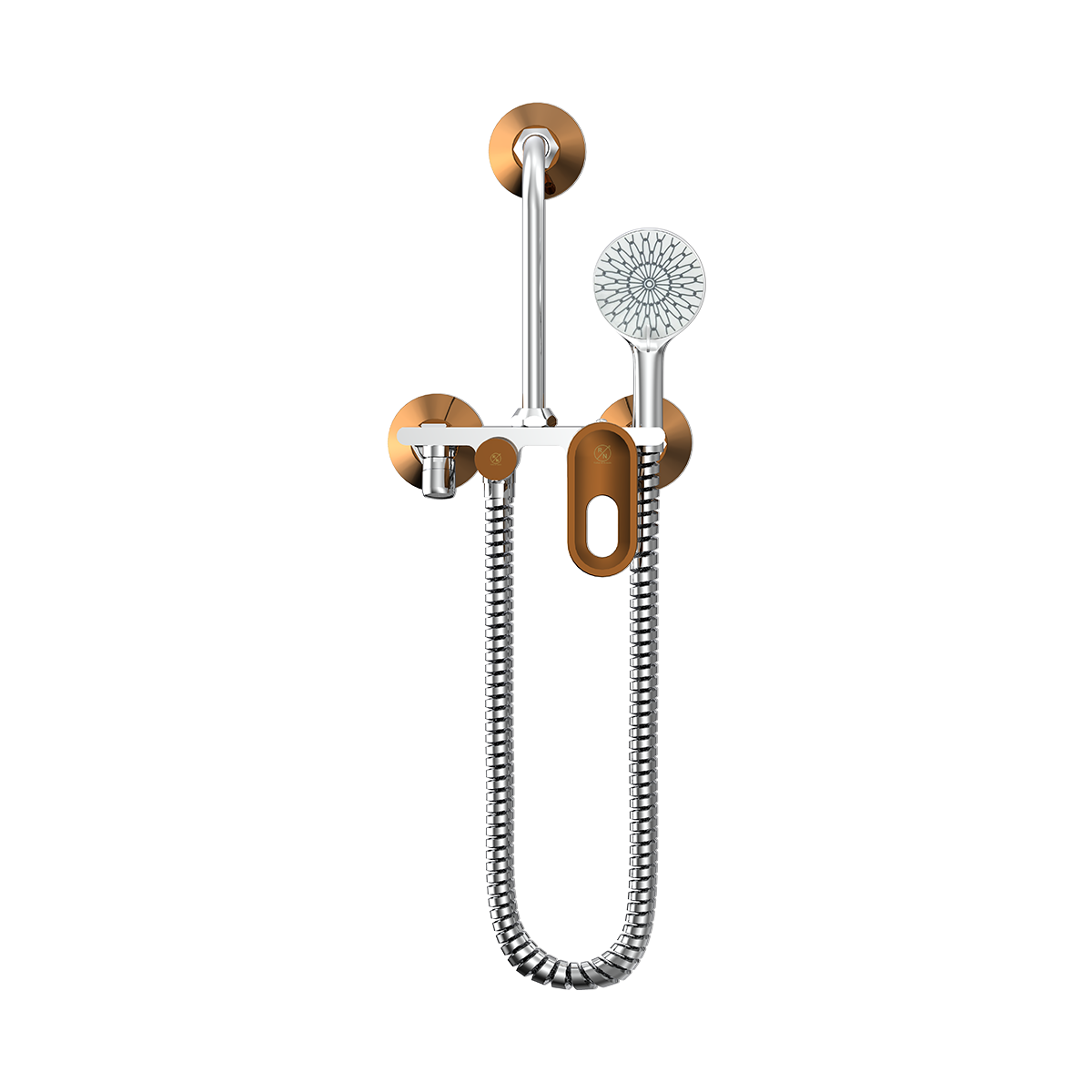Single Lever Wall Mixer With Provision For Both Overhead & Hand Shower With L- Bend