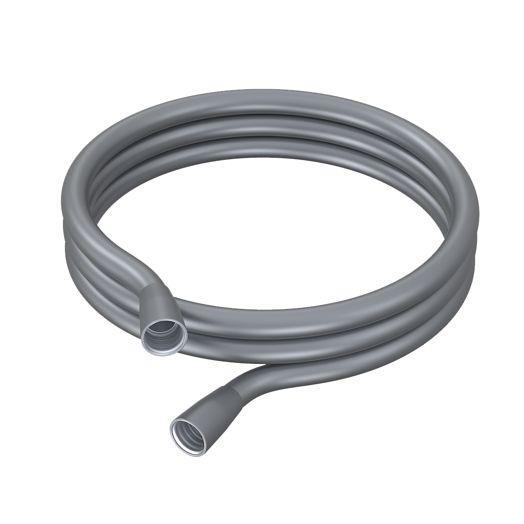 PTMT Shower Hose, Extra Heavy Duty Silver